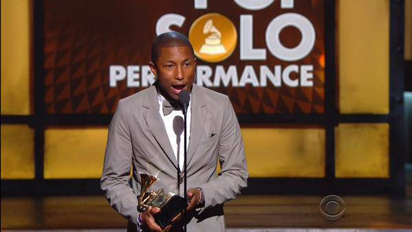Pharrell Williams Performs 'Happy' at 2015 Grammy Awards