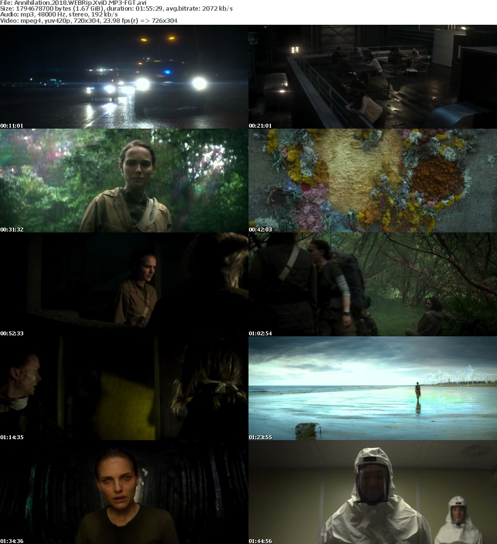 Annihilation 2018 WEBRip XviD MP3-FGT Annihilation 2018 WEBRip XviD MP3-FGT