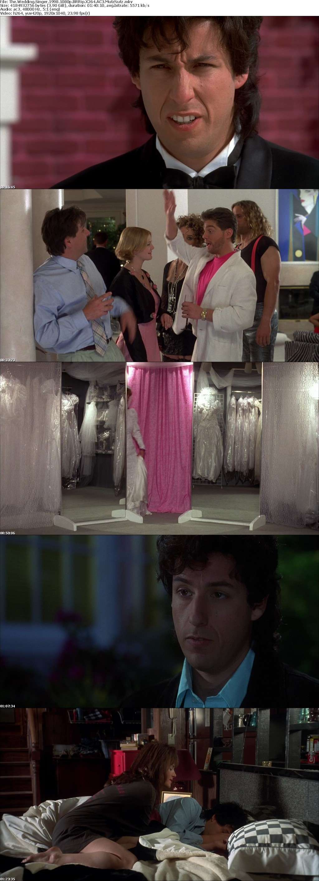 The Wedding Singer 1998 1080p BRRip X264 AC3 MutzNutz The Wedding Singer 1998 1080p BRRip X264 AC3 MutzNutz