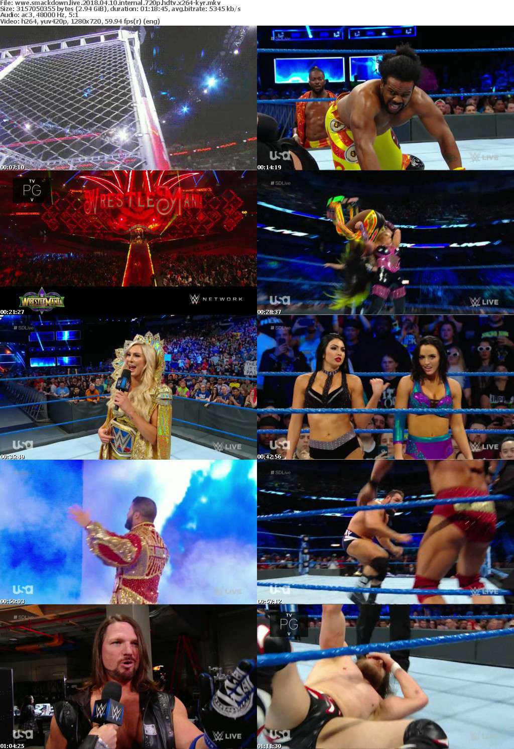 WWE SmackDown Live 2018 04 10 iNTERNAL 720p HDTV x264-KYR WWE SmackDown Live 2018 04 10 iNTERNAL 720p HDTV x264-KYR
