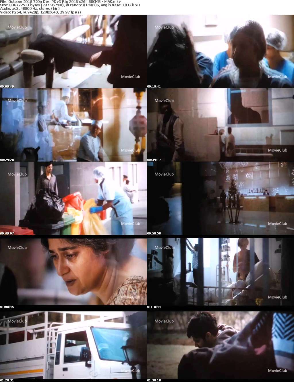 October 2018 720p Desi PDvD Rip 2018 x264 800MB - MAK October 2018 720p Desi PDvD Rip 2018 x264 800MB - MAK