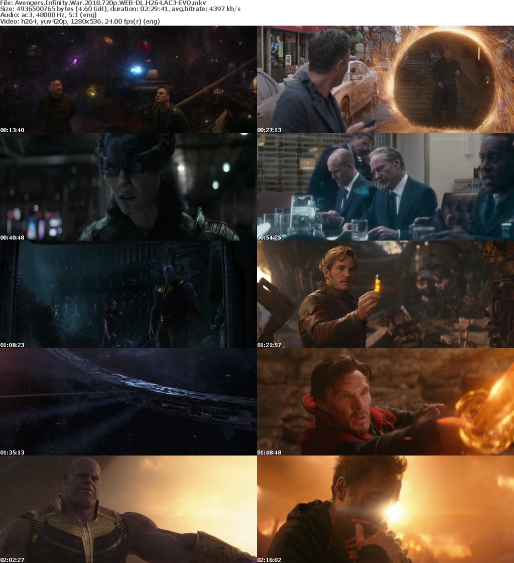 Avengers Infinity War 2018 720p WEB-DL H264 AC3-EVO Avengers Infinity War 2018 720p WEB-DL H264 AC3-EVO