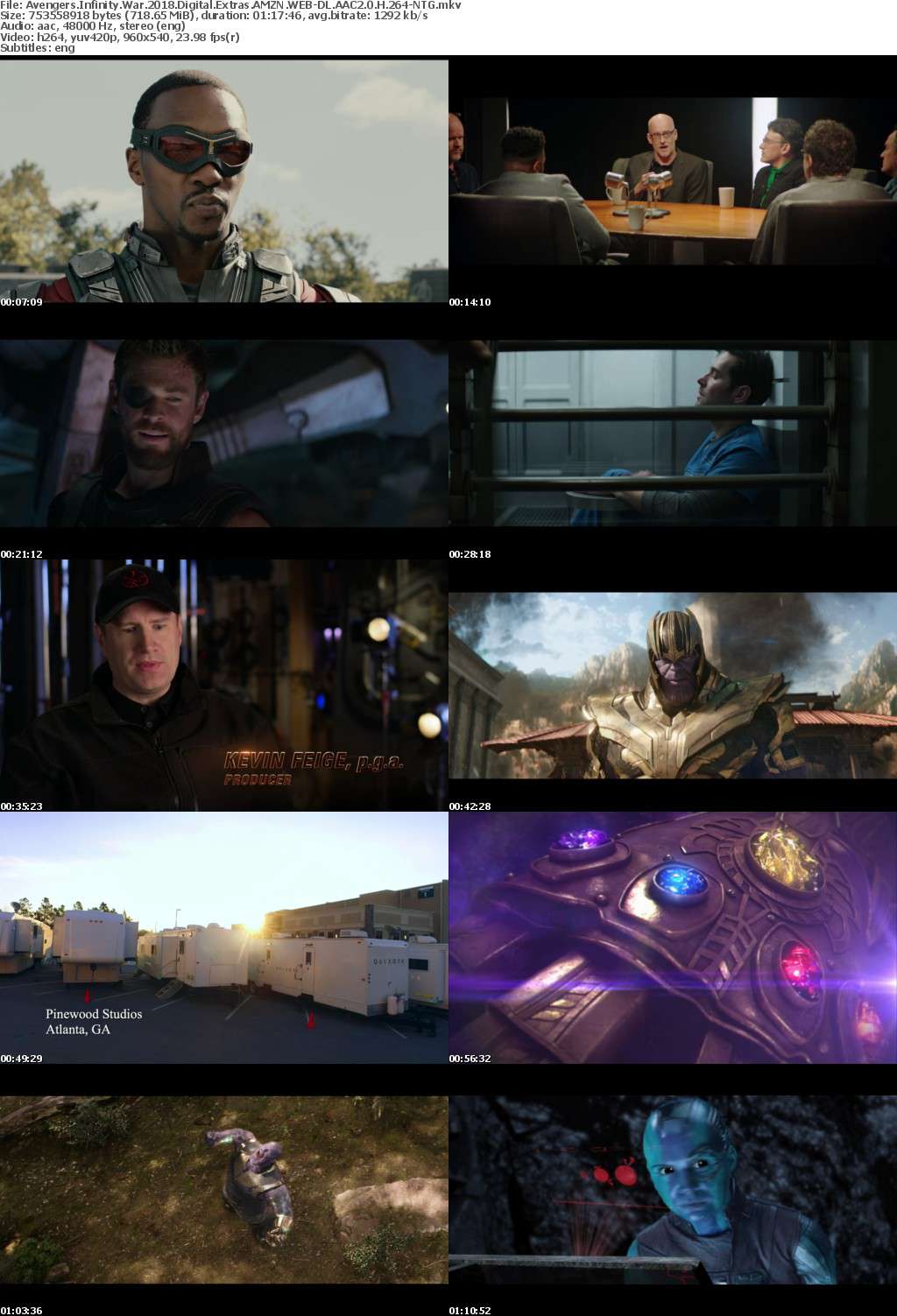 Avengers Infinity War (2018) Digital Extras AMZN WEB-DL AAC2.0 H264-NTG