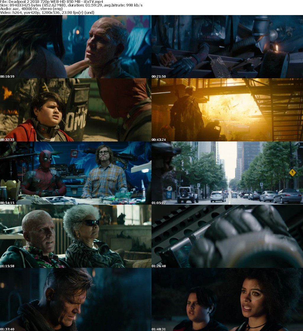 Deadpool 2 (2018) 720p WEB-HD 850 MB - iExTV