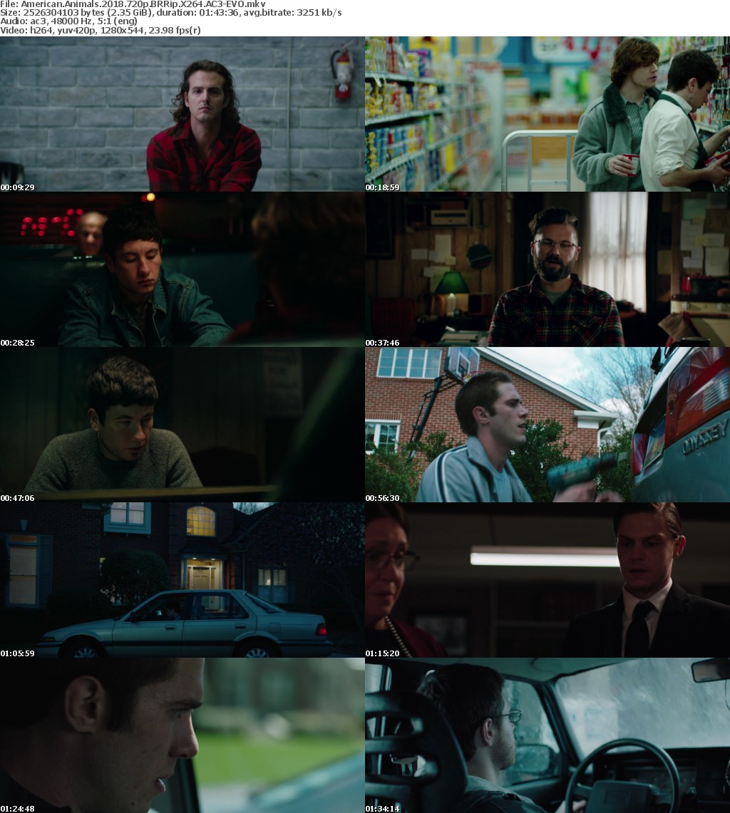 American Animals (2018) 720p BRRip X264 AC3-EVO