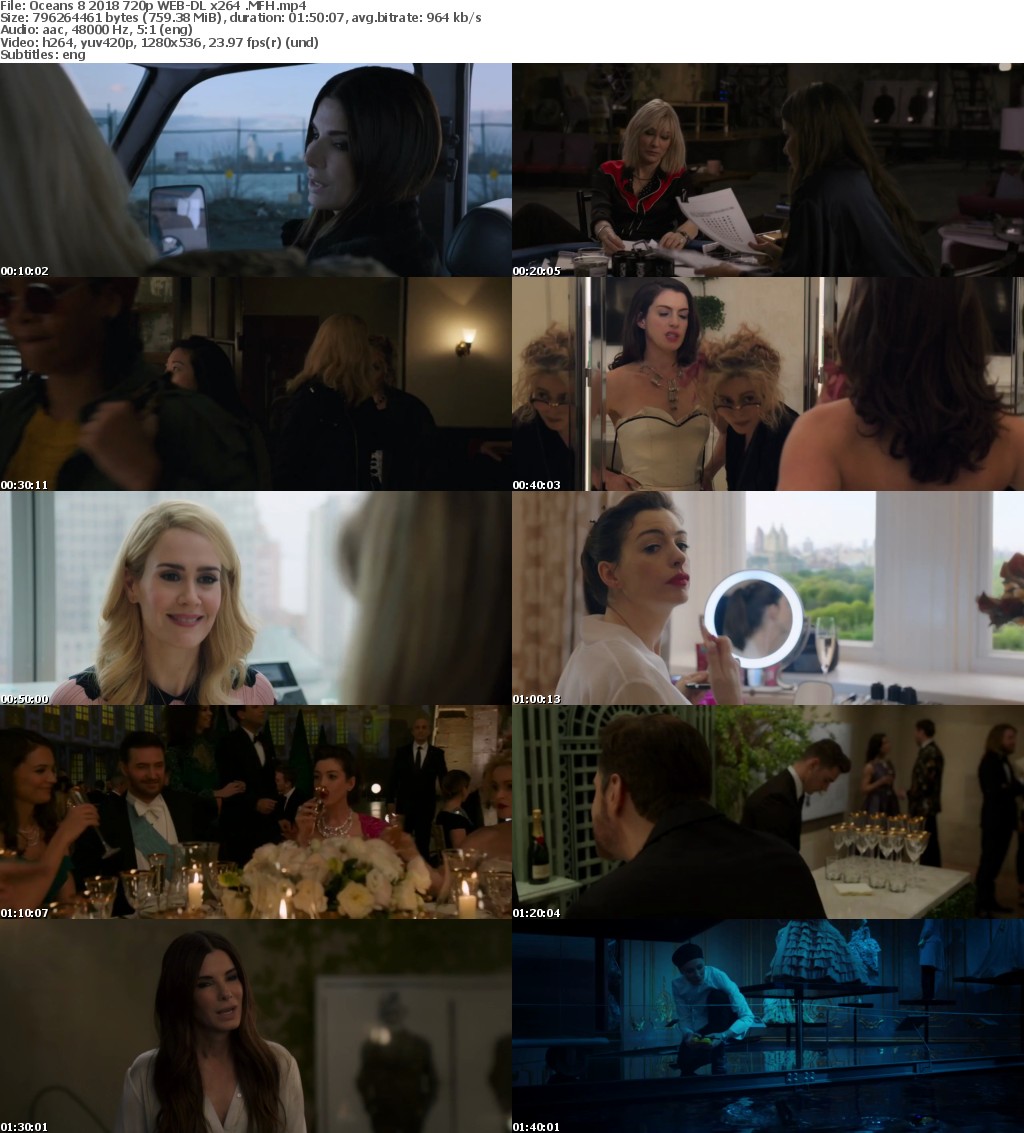 Oceans 8 (2018) 720p WEB-DL x264 MFH