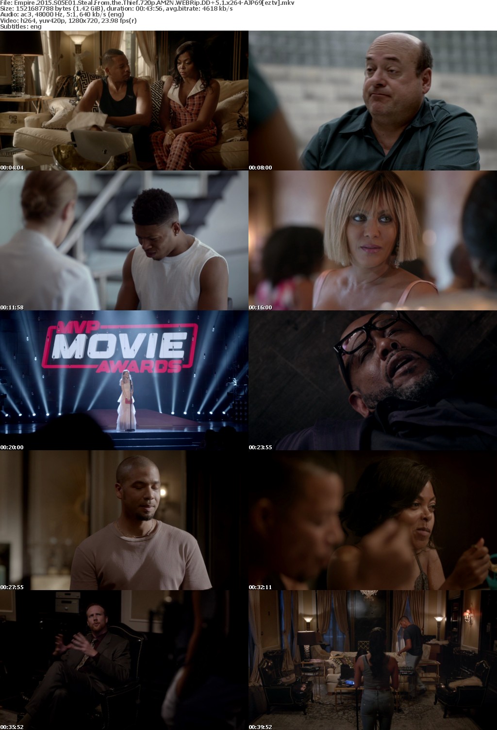 Empire (2015) S05E01 Steal From the Thief 720p AMZN WEBRip DD+5.1 x264-AJP69