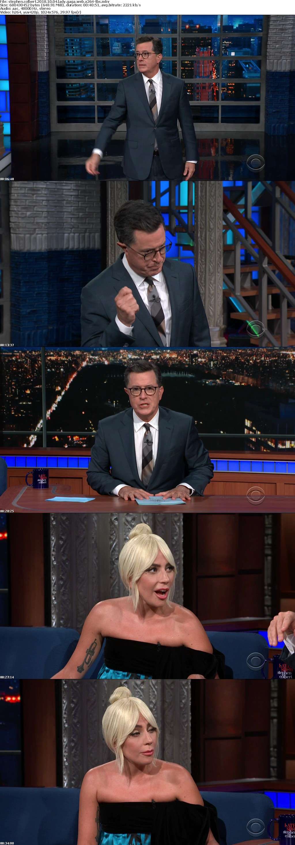 Stephen Colbert 2018 10 04 Lady Gaga WEB x264-TBS Stephen Colbert 2018 10 04 Lady Gaga WEB x264-TBS