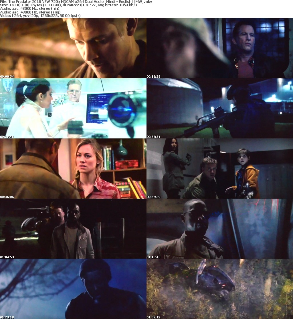 The Predator 2018 NEW 720p HDCAM x264 Dual Audio Hindi - English AAC MW The Predator 2018 NEW 720p HDCAM x264 Dual Audio Hindi - English AAC MW