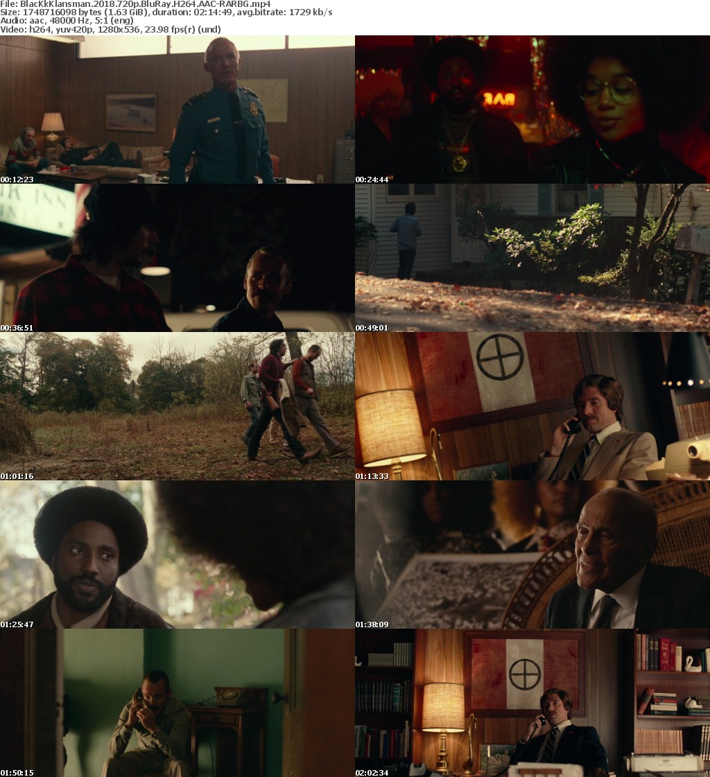 BlacKkKlansman (2018) 720p BluRay H264 AAC-RARBG