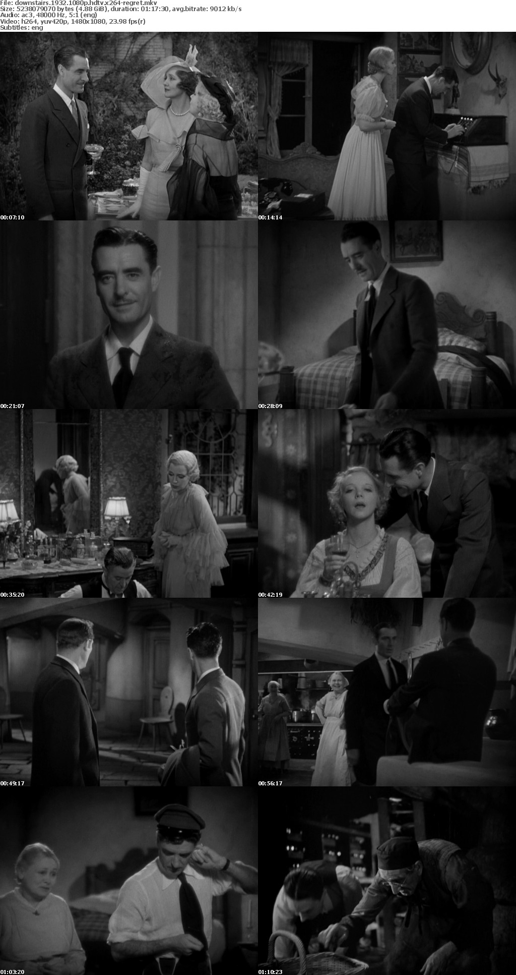 Downstairs (1932) 1080p HDTV x264-REGRET