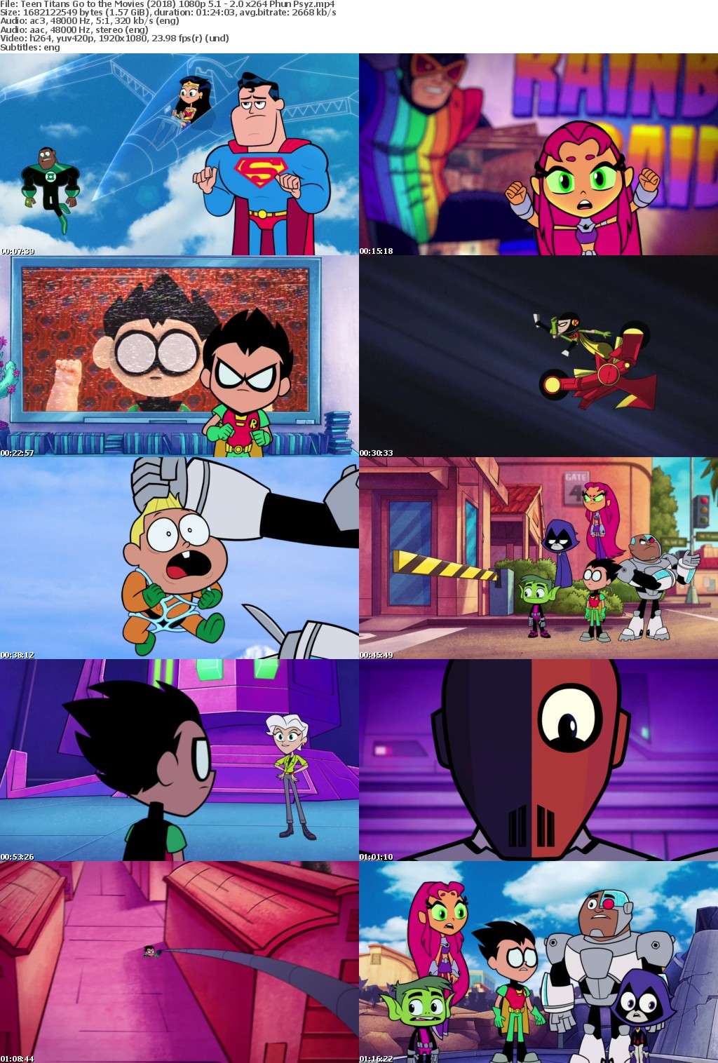 Teen Titans Go to the Movies (2018) 1080p BRRip 5.1 - 2.0 x264 Phun Psyz