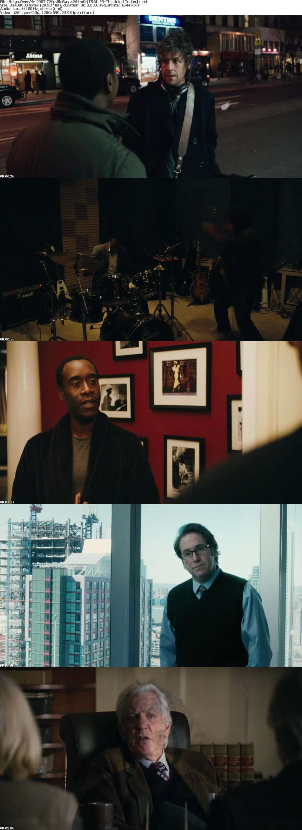 Reign Over Me 2007 720p BluRay x264-x0r Reign Over Me 2007 720p BluRay x264-x0r