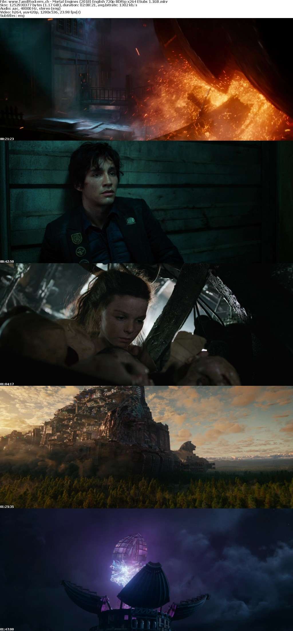 Mortal Engines 2018 English 720p BDRip x264 ESubs 1 1GB Mortal Engines 2018 English 720p BDRip x264 ESubs 1 1GB