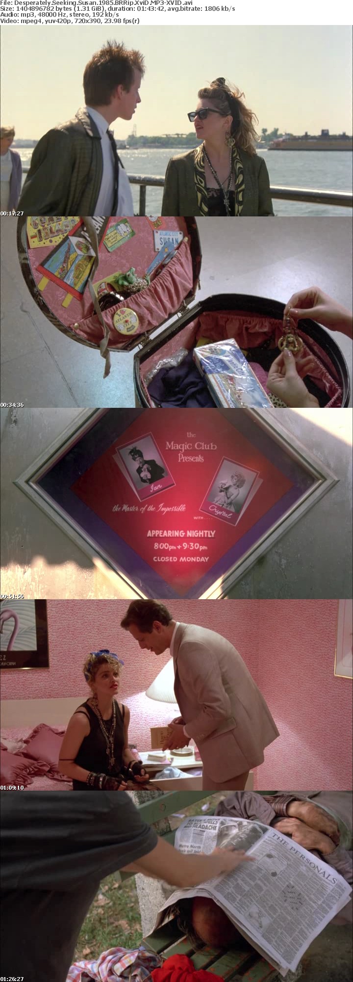 Desperately Seeking Susan 1985 BRRip XviD MP3-XVID Desperately Seeking Susan 1985 BRRip XviD MP3-XVID