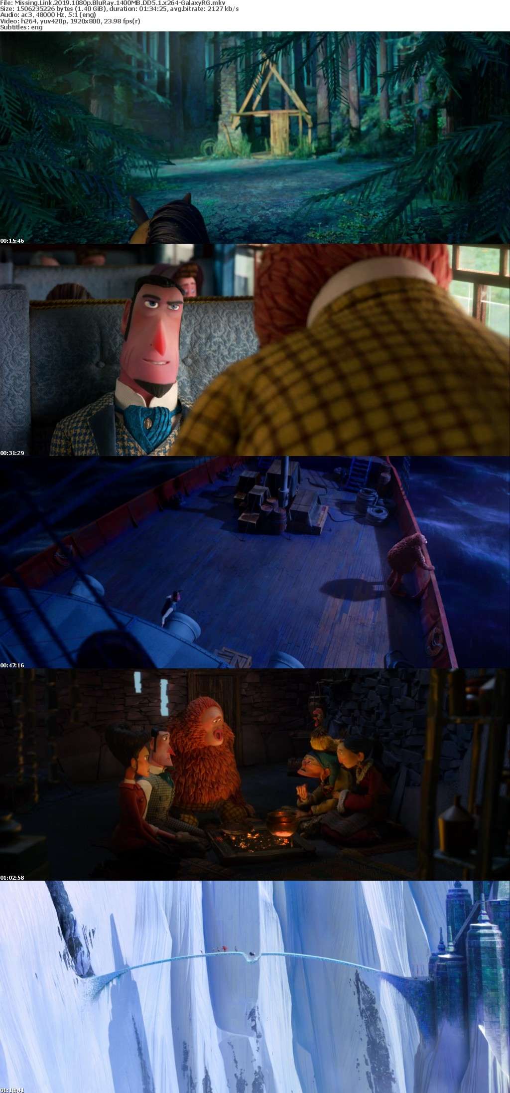 Missing Link 2019 1080p BluRay 1400MB DD5 1 x264-GalaxyRG Missing Link 2019 1080p BluRay 1400MB DD5 1 x264-GalaxyRG