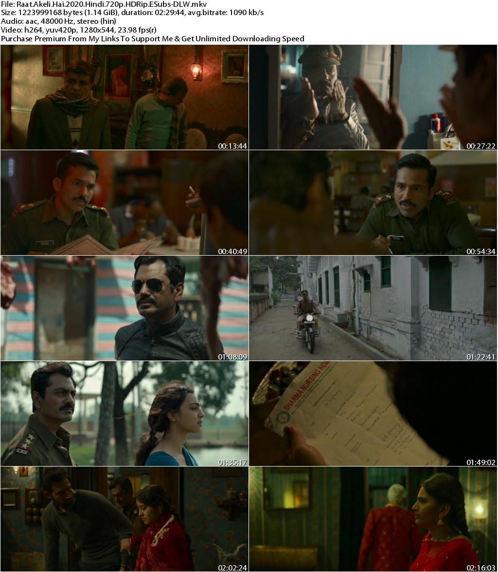 Raat Akeli Hai (2020) Hindi 720p HDRip ESubs-DLW