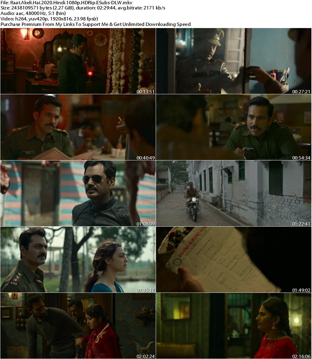 Raat Akeli Hai (2020) Hindi 1080p HDRip ESubs-DLW