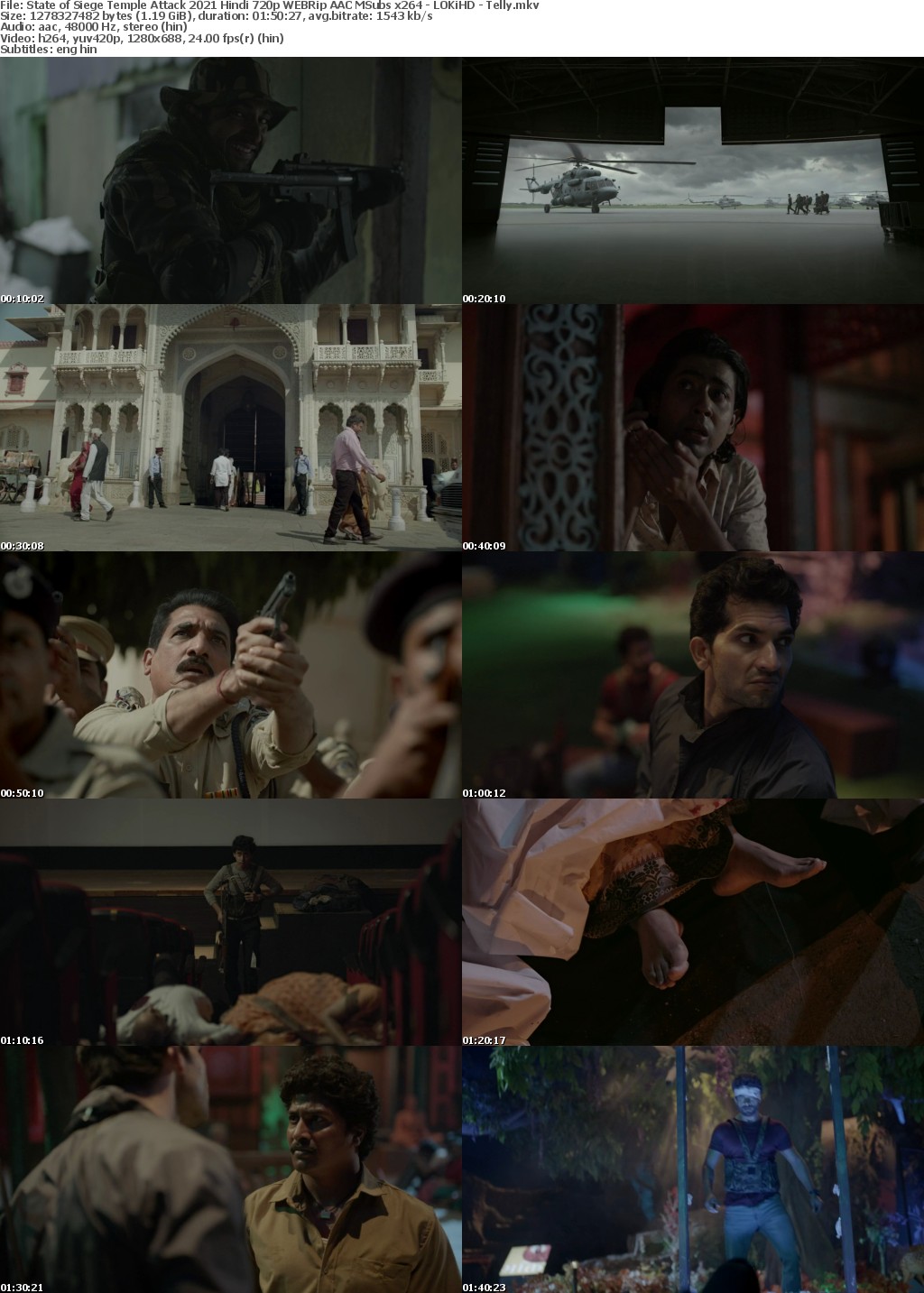 State of Siege Temple Attack 2021 Hindi 720p WEBRip AAC MSubs x264 - LOKiHD - Telly mkv