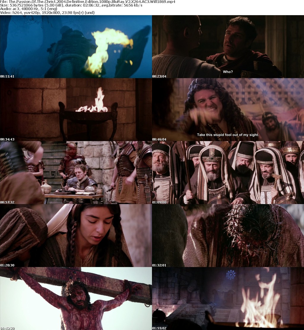 The Passion Of The Christ 2004 Definitive Edition 1080p BluRay V2 X264 AC3 Will1869