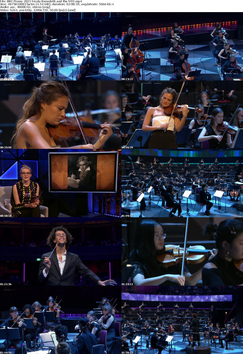 BBC Proms 2021 Nicola Benedetti and the NYO (1280x720p HD, 50fps, soft Eng subs)