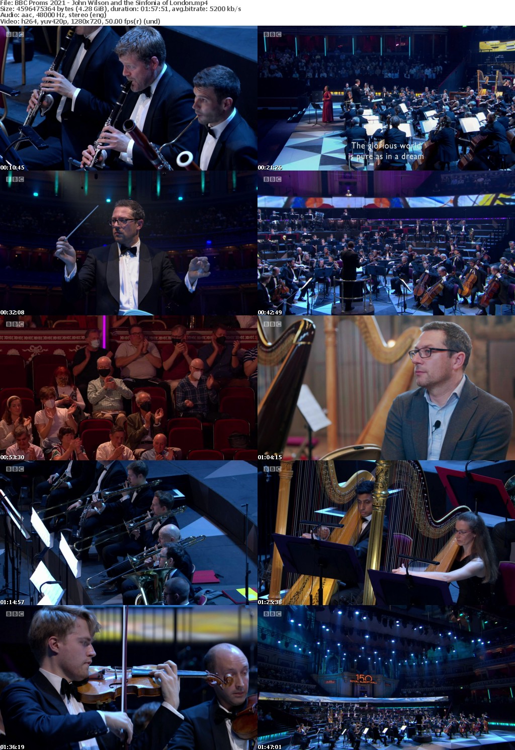 BBC Proms 2021 - John Wilson and the Sinfonia of London (1280x720p HD, 50fps, soft Eng subs)