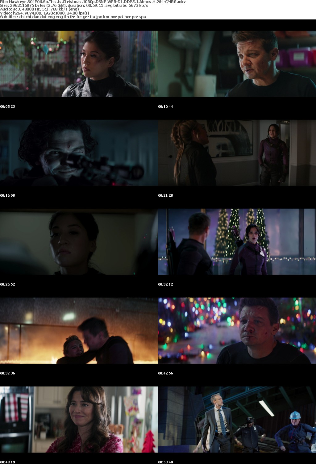 Hawkeye S01E06 So This Is Christmas 1080p DSNP WEB-DL DDP5 1 Atmos H 264-CMRG