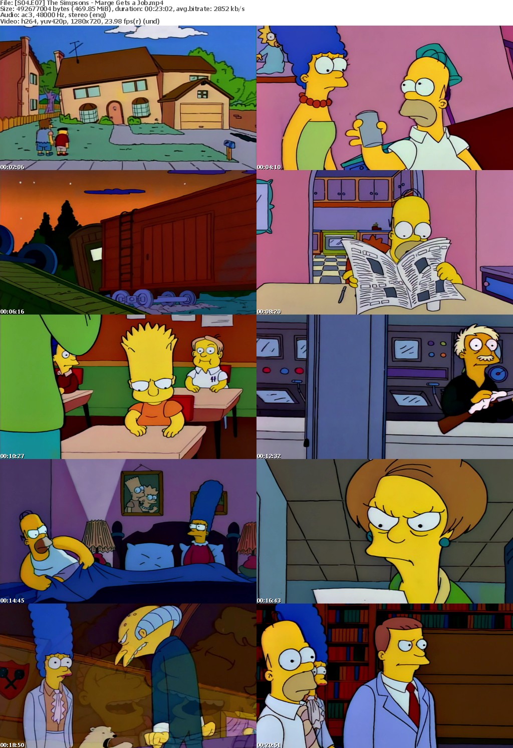 The Simpsons S4 E7 Marge Gets a Job MP4 720p H264 WEBRip EzzRips