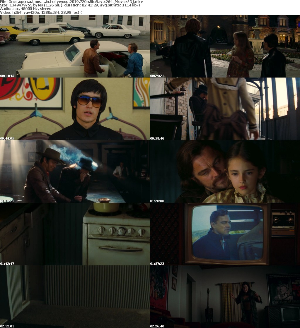 Once Upon a Time in Hollywood (2019) 720p BluRay x264 - MoviesFD