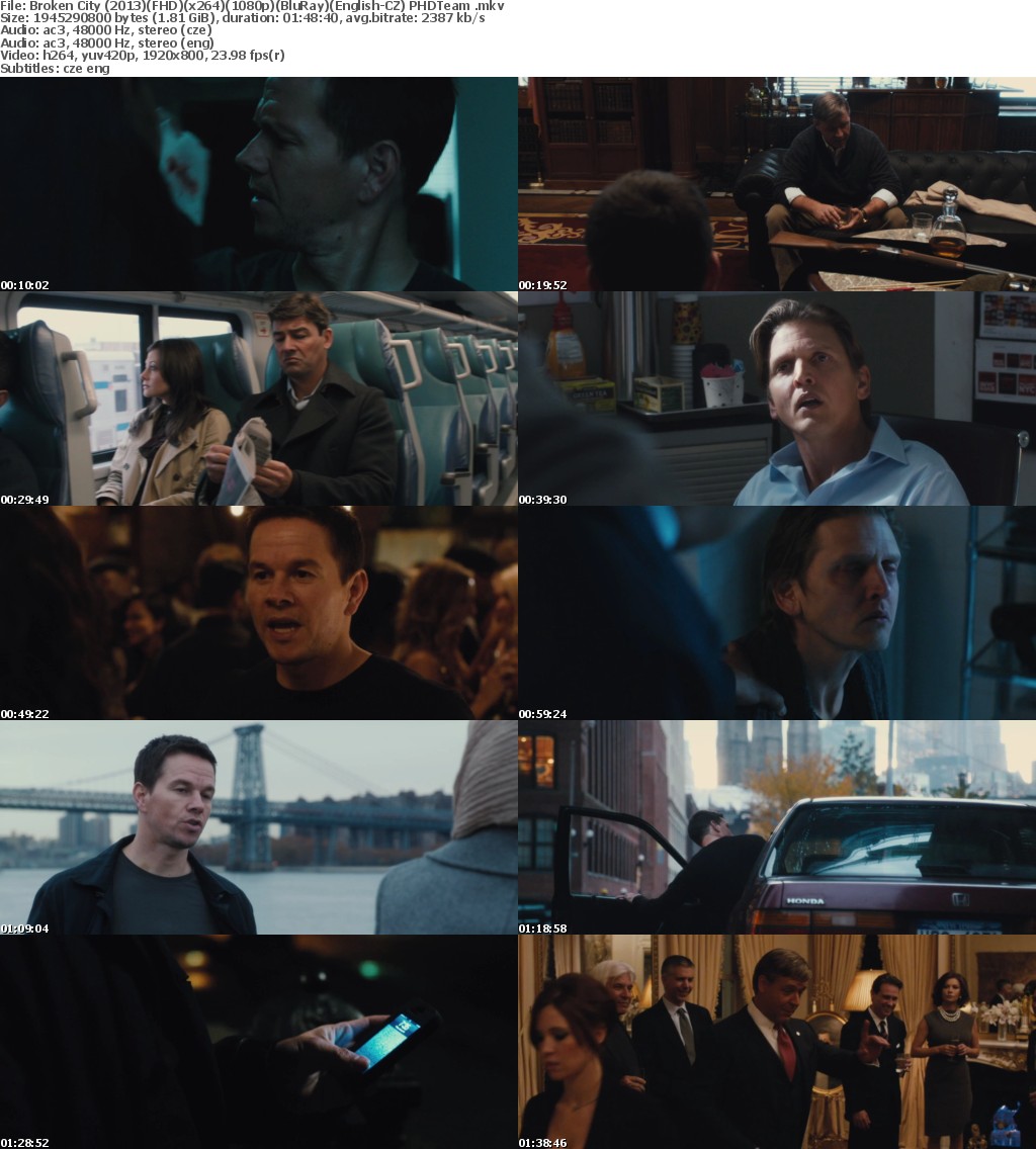 Broken City (2013)(FHD)(x264)(1080p)(BluRay)(English-CZ) PHDTeam