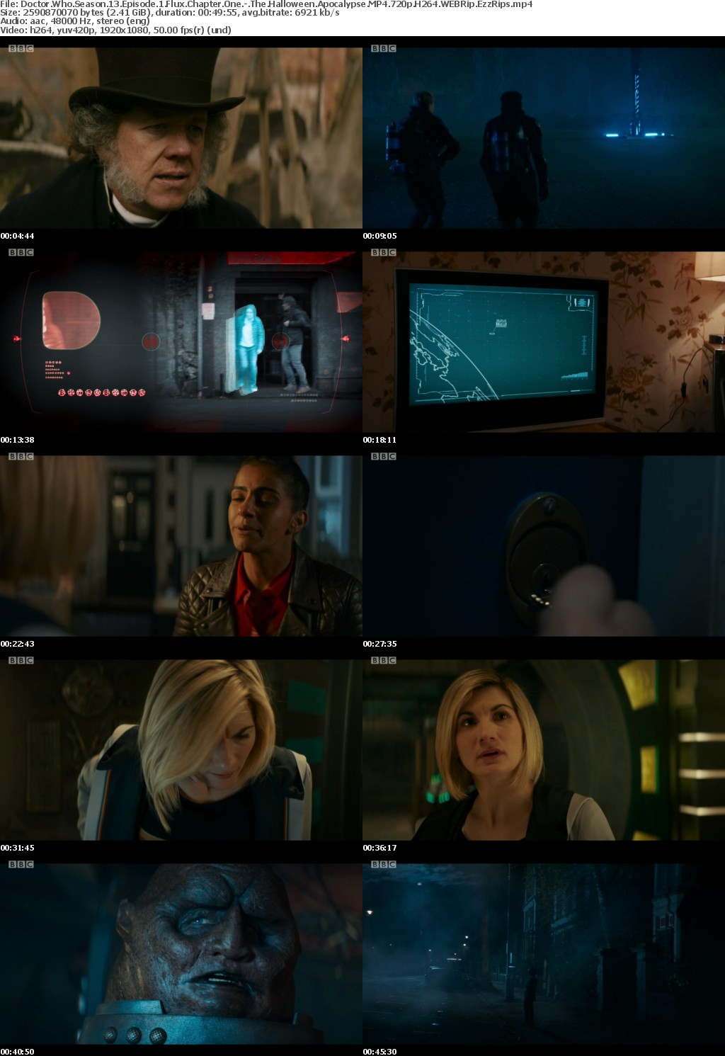 Doctor Who Season 13 Episode 1 Flux Chapter One - The Halloween Apocalypse MP4 720p H264 WEBRip EzzRips