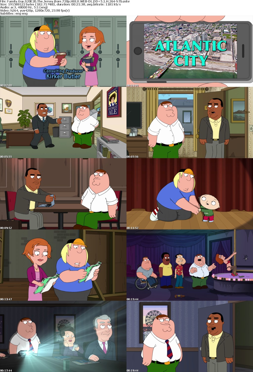 Family Guy S20E20 The Jersey Bore 720p HULU WEBRip DDP5 1 x264-NTb