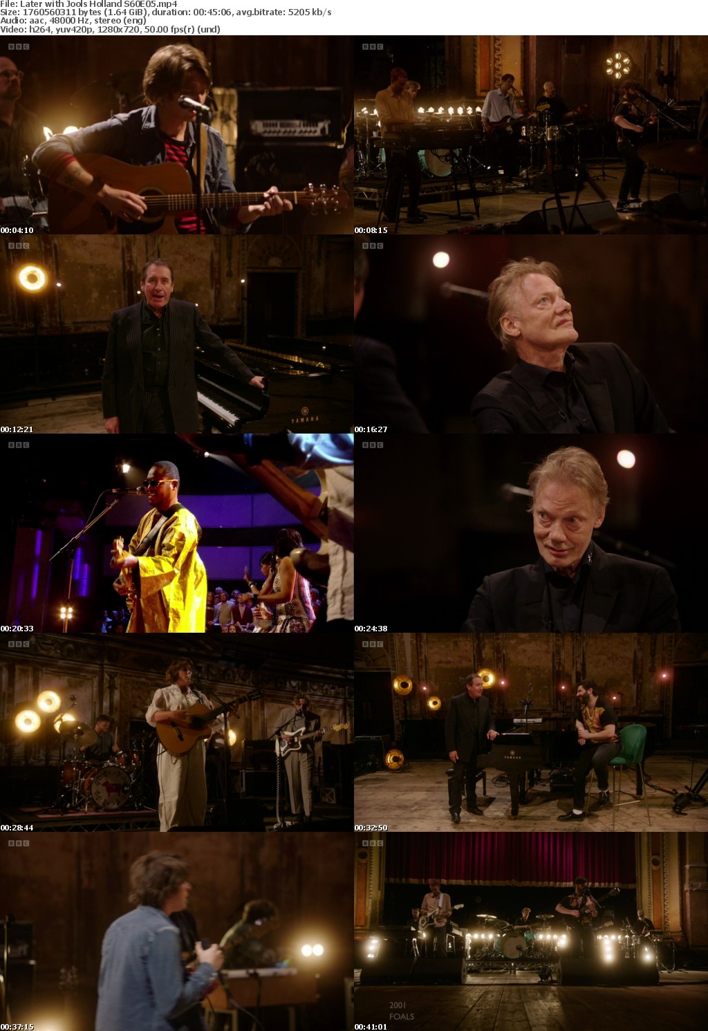 Later with Jools Holland S60E05 (1280x720p HD, 50fps, soft Eng subs)