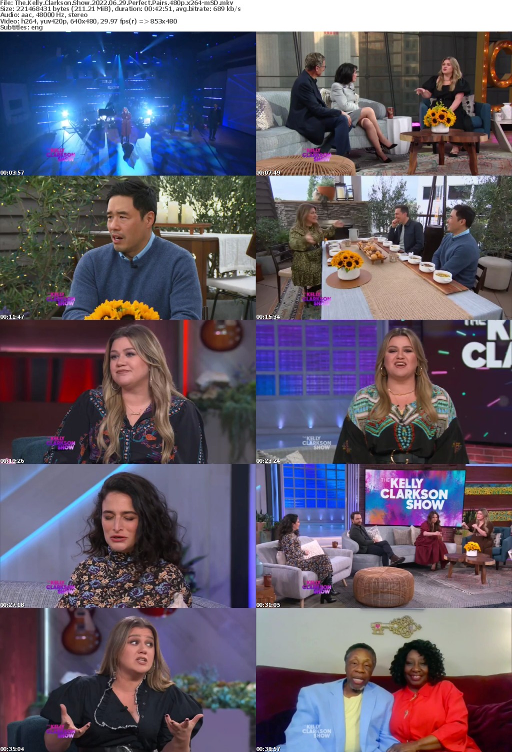 The Kelly Clarkson Show 2022 06 29 Perfect Pairs 480p x264-mSD