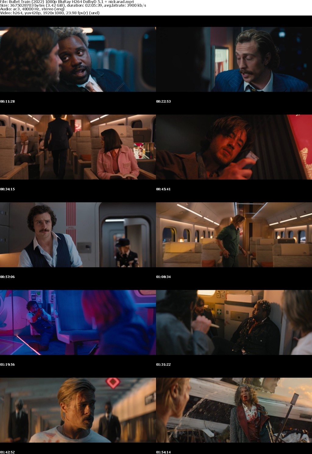 Bullet Train (2022) 1080p BluRay H264 DolbyD 5 1 nickarad