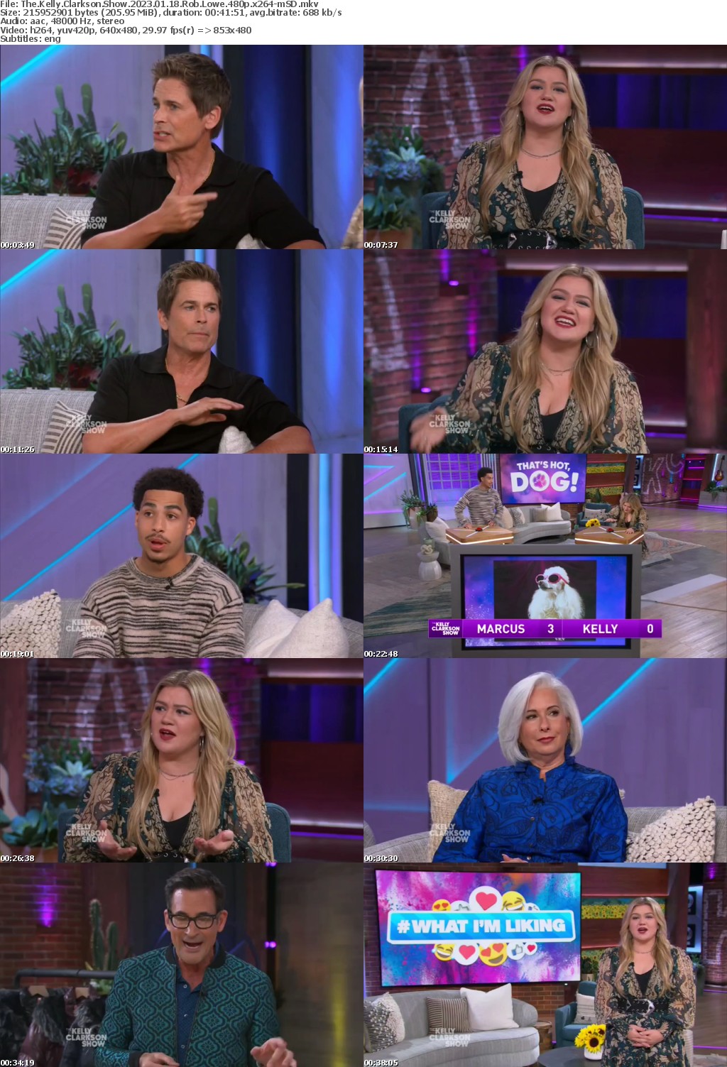The Kelly Clarkson Show 2023 01 18 Rob Lowe 480p x264-mSD