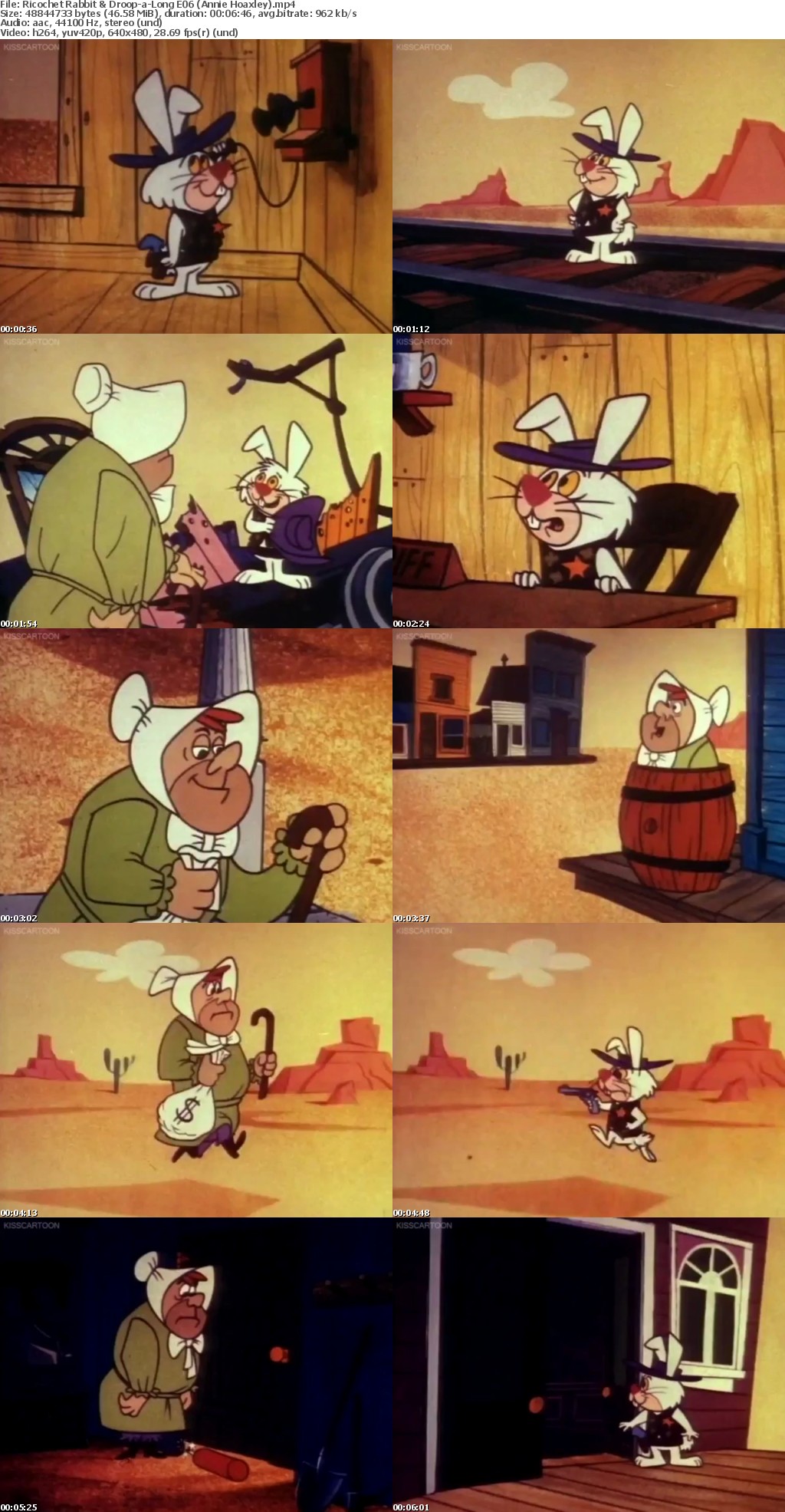 Richochet Rabbit and Droop-a-Long (cartoon series in MP4 format) Lando18