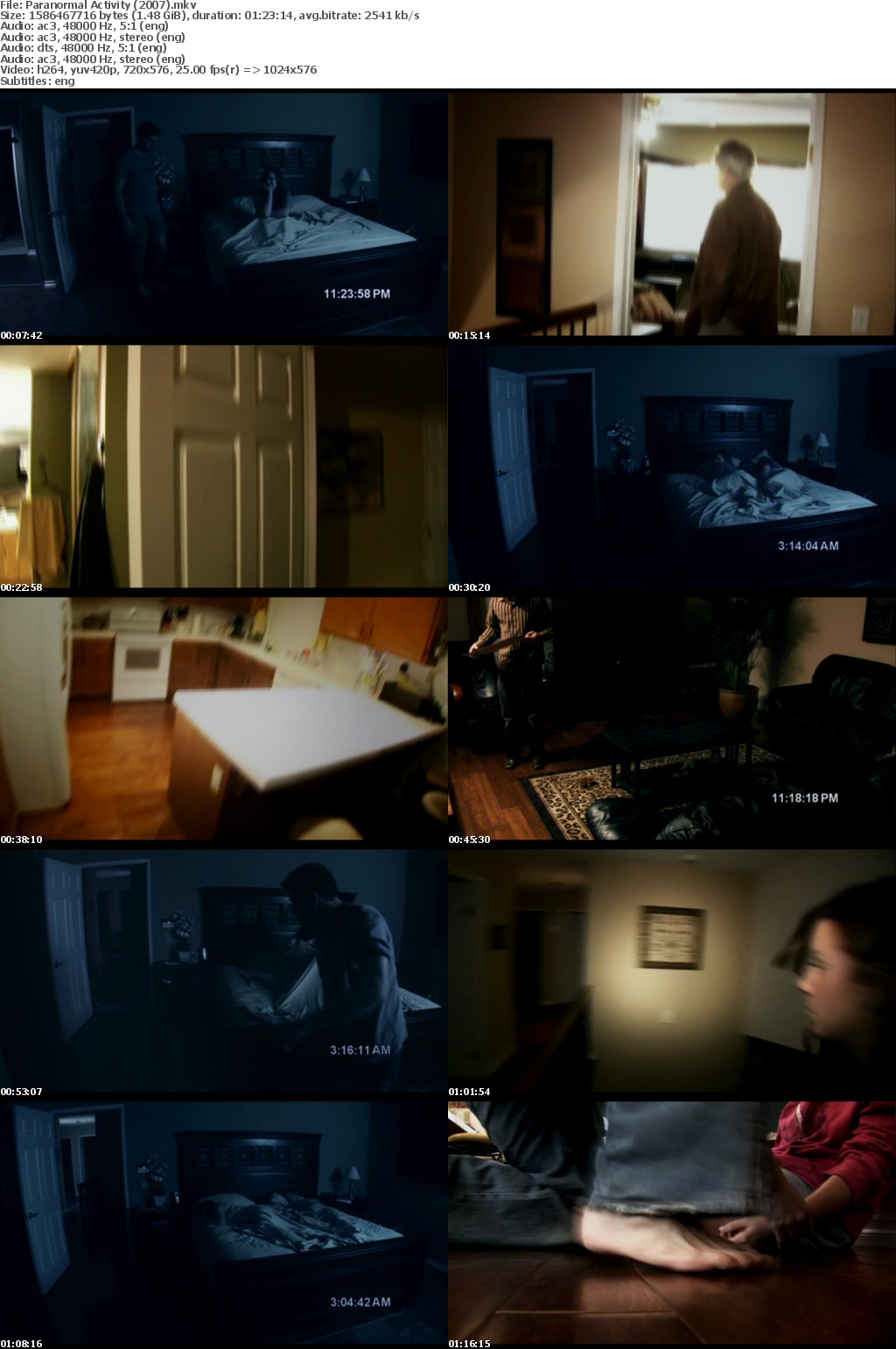 Paranormal Activity (2007) +Extras x264 Mkv DVDrip AC3-DTS 5 1 ET777