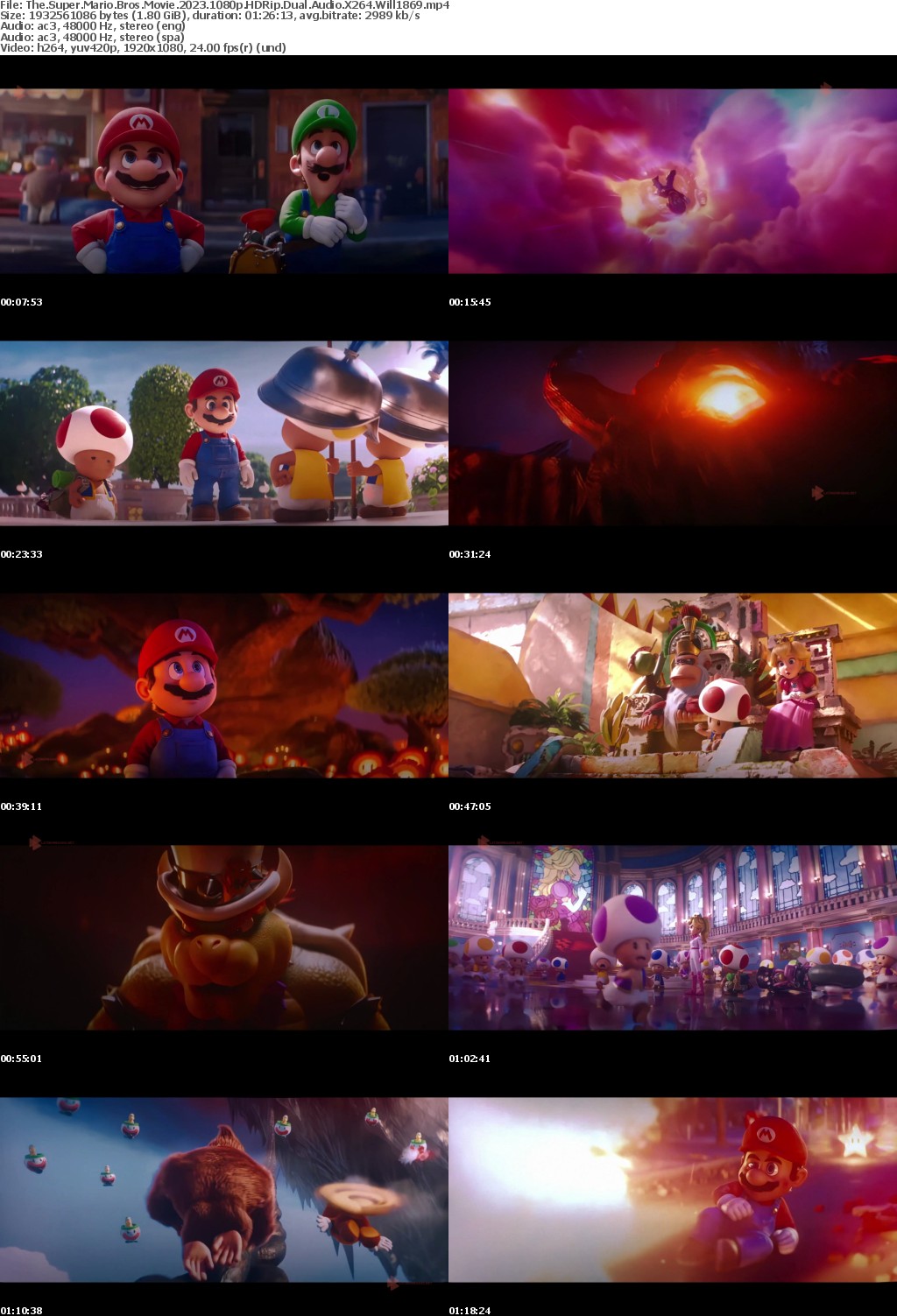 The Super Mario Bros Movie 2023 1080p HDRip Dual Audio X264 Will1869