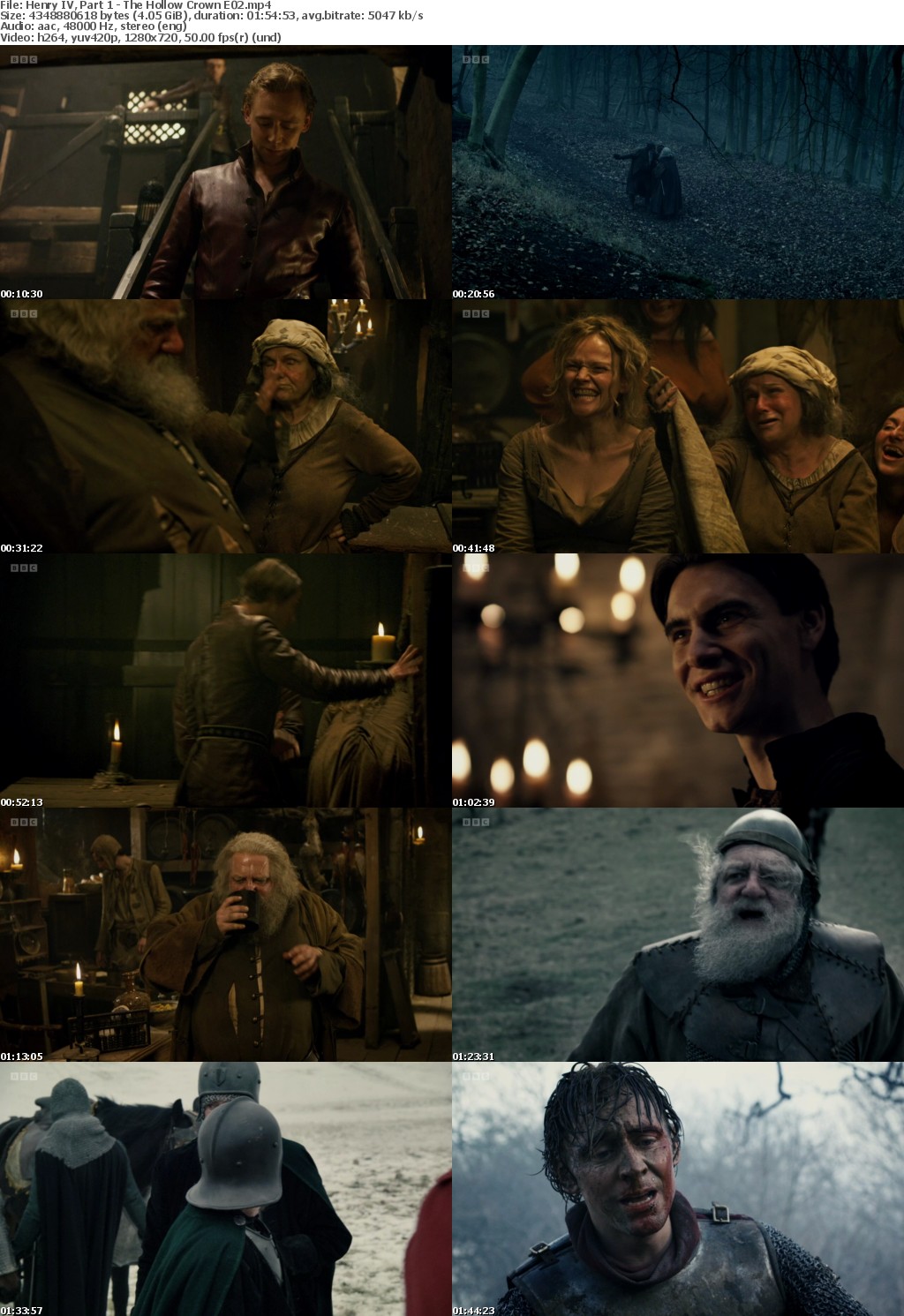 Henry IV, Part 1 - The Hollow Crown E02 (Irons, Hiddlestone, Peake) (1280x720p HD, 50fps, soft Eng subs)