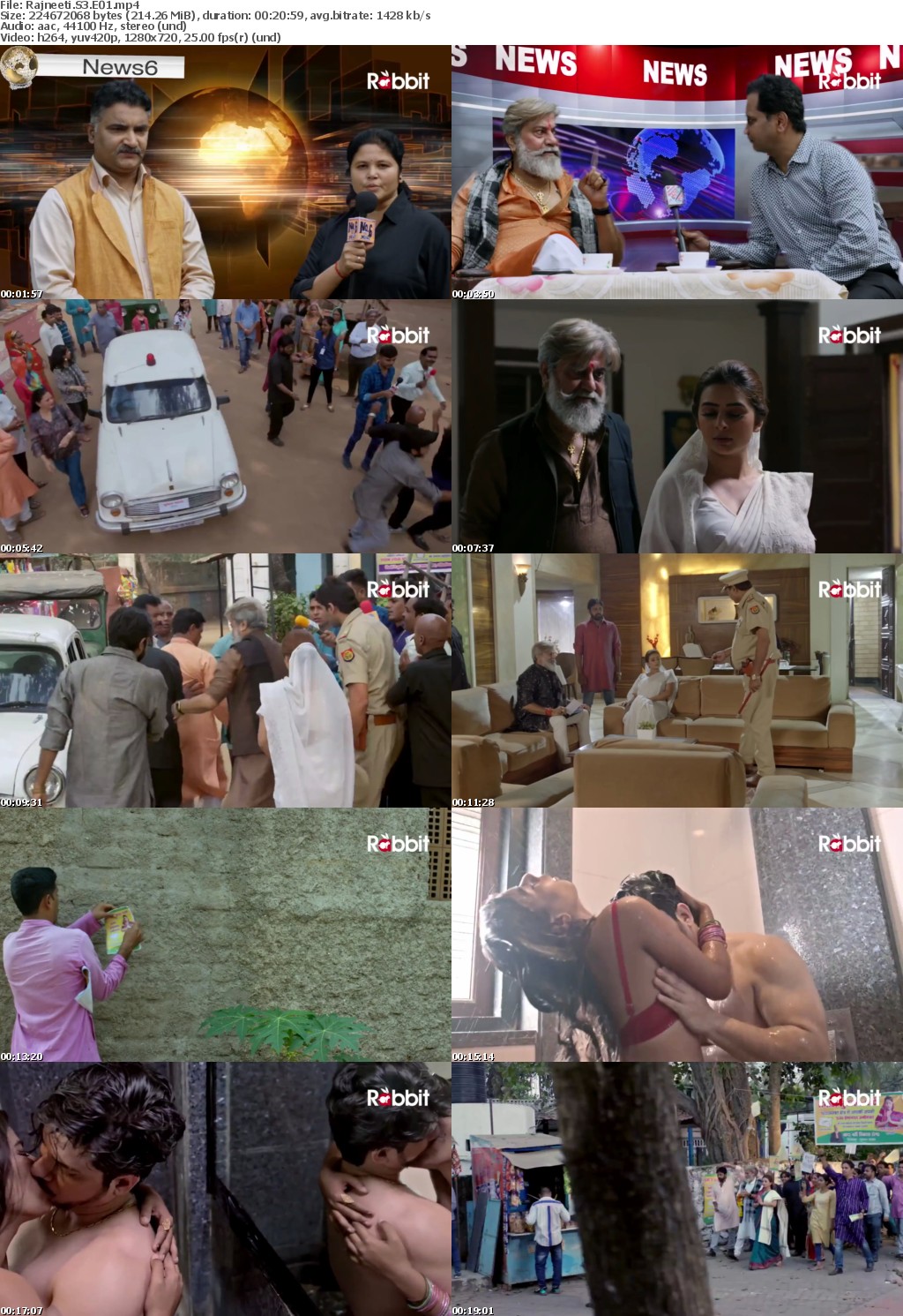 Rajneeti S03E01 Rabbit App x264 Hindi 720p