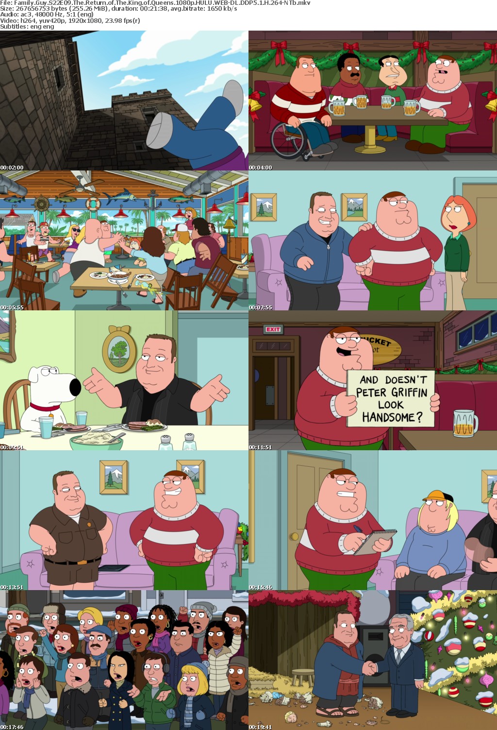 Family Guy S22E09 The Return of The King of Queens 1080p HULU WEB-DL DDP5 1 H 264-NTb