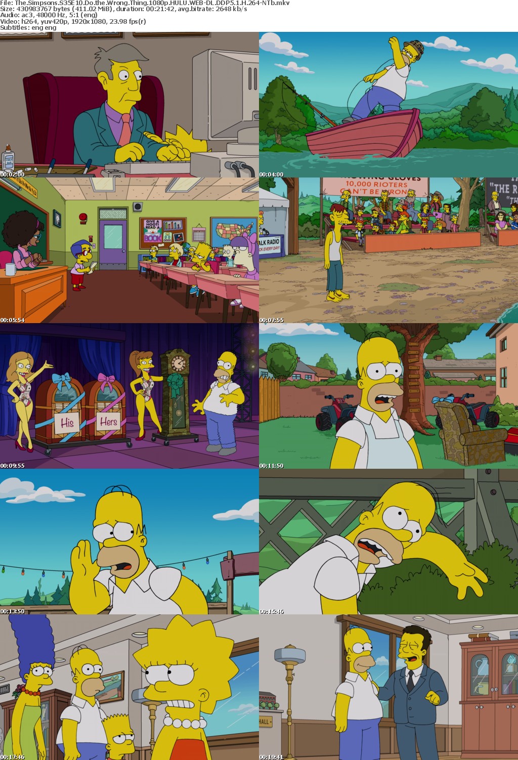 The Simpsons S35E10 Do the Wrong Thing 1080p HULU WEB-DL DDP5 1 H 264-NTb
