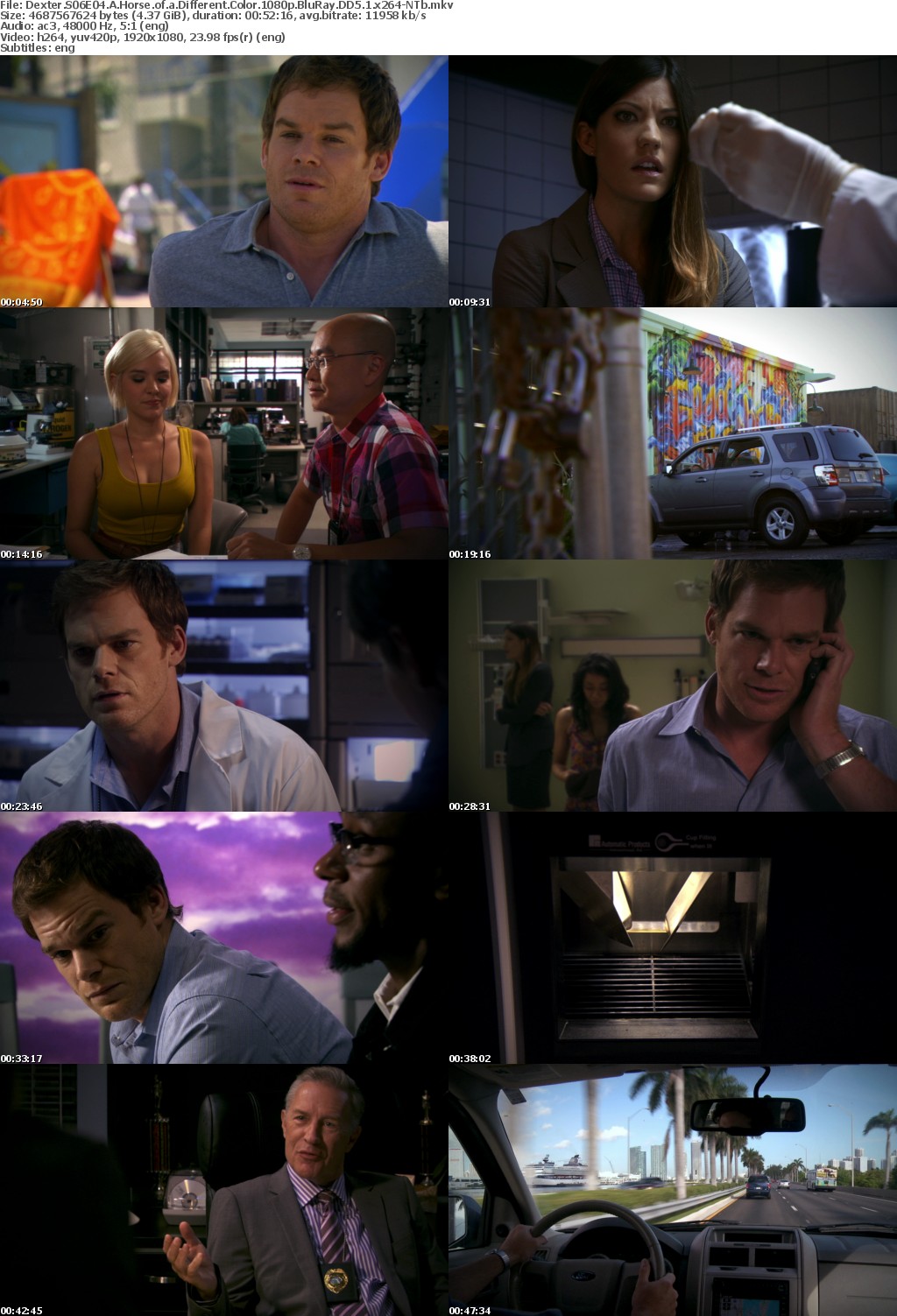 Dexter S06E04 A Horse of a Different Color 1080p BluRay DD5 1 x264-NTb