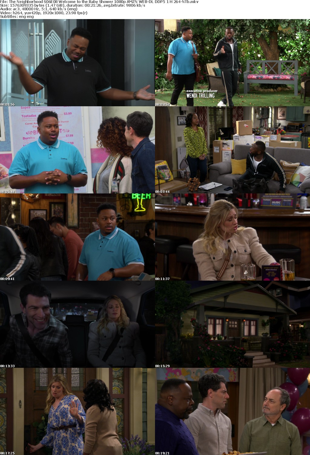 The Neighborhood S06E08 Welcome to the Baby Shower 1080p AMZN WEB-DL DDP5 1 H 264-NTb