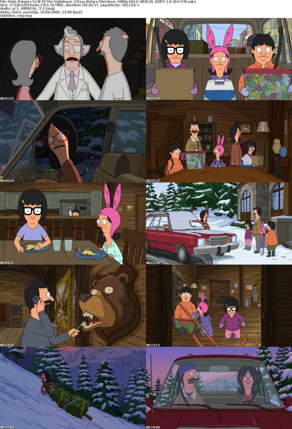 Bobs Burgers S14E10 The Nightmare 2 Days Before Christmas 1080p HULU WEB-DL DDP5 1 H 264-NTb